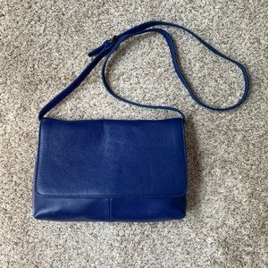 J. Crew blue leather bag